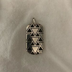 SOLD - David Yurman Frontier Dog Tag Charm BN